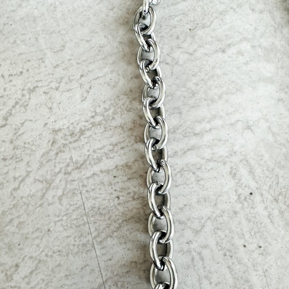 Dolce & Gabbana authentic Logo LOVE charm chain necklace vintage 00s silver tone - Picture 12 of 14